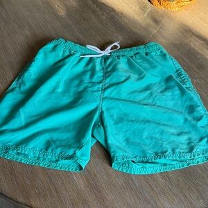 Vineyard Vines Men's Teal Swim Trunks with White Drawstring